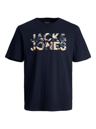 Ανδρικό t-shirt Standard Fit 100% Cotton JJEJEFF CORP LOGO TEE SS O-NECK SN JACK & JONES 12250683 Navy Blazer S 24