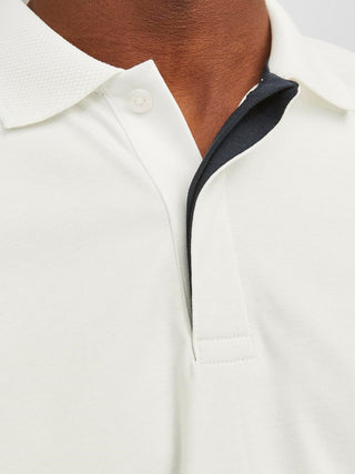 Ανδρική μπλούζα polo κοντομάνικη Regular Fit 50% Cotton, 50% Polyester JPRCCRODNEY SS POLO JACK & JONES 12251180 Cloud Dancer NOOS S 24