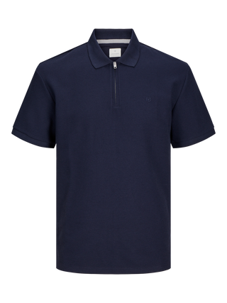 Ανδρική μπλούζα polo κοντομάνικη Standard Fit 58% Polyester, 40% Cotton, 2% Elastane JPRCCJOHNNY HALF ZIP SS POLO SN JACK & JONES 12255578 Night Sky S 24