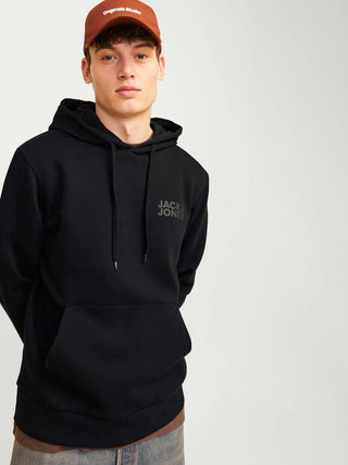 Ανδρικό φούτερ με κουκούλα JJECORP LOGO SWEAT HOOD JACK & JONES 12152840 Black NOOS W24/25