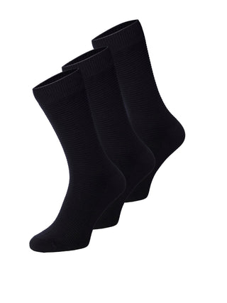 Ανδρικές κάλτσες 3-PACK COTTON SOCK FIPO JACK & JONES 12022977 BLACK NOOS S 24