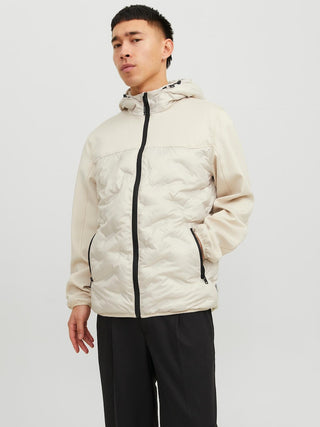 Ανδρικό μπουφάν JJEMULTI HEAT QUILTED JACKET JACK & JONES 12237726 Moonbeam NOOS W 23/24