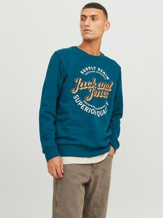 Ανδρικό φούτερ JJMIKK SWEAT CREW NECK JACK & JONES 12236177 Sailor Blue W 23/24