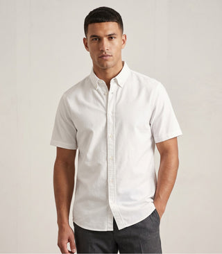 Ανδρικό πουκάμισο κοντομάνικο JPRBLUHARVEY OXFORD S/S SHIRT JACK&JONES 12294964 WHITE SS26