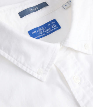 Ανδρικό πουκάμισο κοντομάνικο JPRBLUHARVEY OXFORD S/S SHIRT JACK&JONES 12294964 WHITE SS26