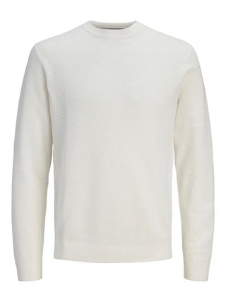 Ανδρική μακρυμάνικη μπλούζα πλεκτή JPRBLURILEY KNIT CREW NECK LS SN Jack & Jones 12295909 Cloud Dancer SS26