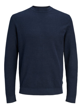 Ανδρική μακρυμάνικη μπλούζα πλεκτή JPRBLURILEY KNIT CREW NECK LS SN Jack & Jones 12295909 Sky Captain SS26