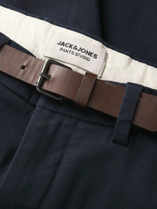 Ανδρική βερμούδα JPSTADAM BELTED CHINO SHORTS REG JACK&JONES 12288603 DARK NAVY SS26