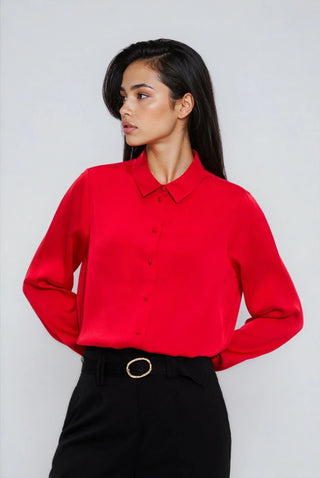 Γυναικείο πουκάμισο MOODO Z-KO-4831 RED W25/26