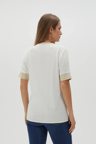 Γυναικείο t-shirt MOODO L-TS-4609 OFF WHITE SS25
