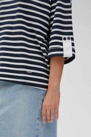 Γυναικεία μπλούζα κοντομάνικη MOODO L-BL-4607 NAVY SS25