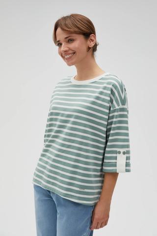 Γυναικεία μπλούζα κοντομάνικη MOODO L-BL-4607 OLIVE SS25