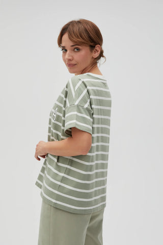 Γυναικεία μπλούζα κοντομάνικη MOODO L-BL-4601 OLIVE SS25