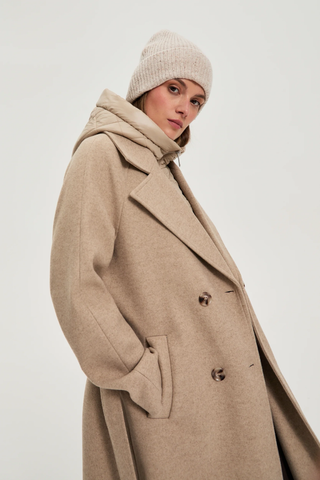 Γυναικείο παλτό MOODO Z-KU-4801 BEIGE W25/26