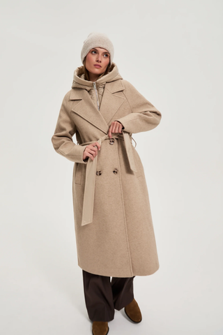 Γυναικείο παλτό MOODO Z-KU-4801 BEIGE W25/26