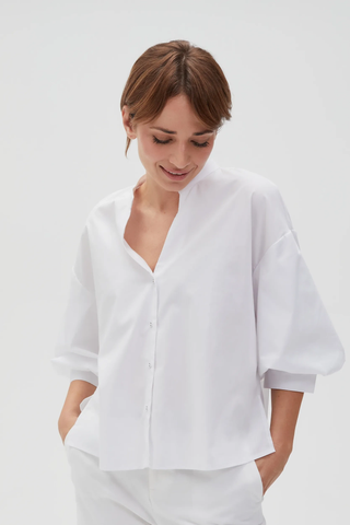 Γυναικείο πουκάμισο MOODO L-KO-4615 WHITE SS25