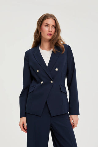 Γυναικείο σακάκι MOODO L-MR-4925 NAVY SS26