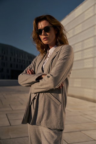 Γυναικείο σακάκι MOODO Z-MR-4806 GREY W25/26