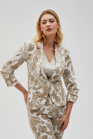 Γυναικείο σακάκι MOODO L-MR-4603 OFF WHITE SS25