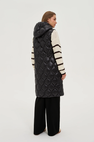 Γυναικείο μπουφάν αμάνικο MOODO Z-KA-4800 BLACK W25/26