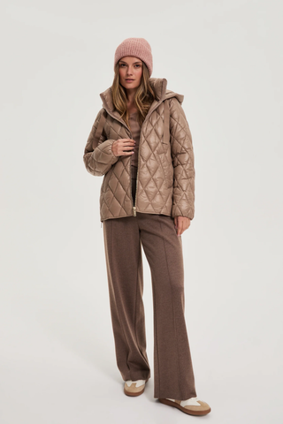 Γυναικείο μπουφάν MOODO Z-KU-4802 COFFEE W25/26