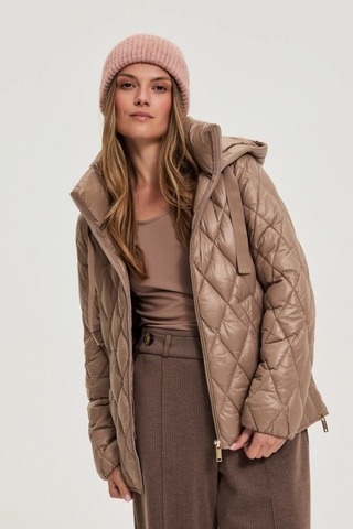 Γυναικείο μπουφάν MOODO Z-KU-4802 COFFEE W25/26