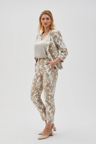 Γυναικείο παντελόνι MOODO L-SP-4603 OFF WHITE SS25