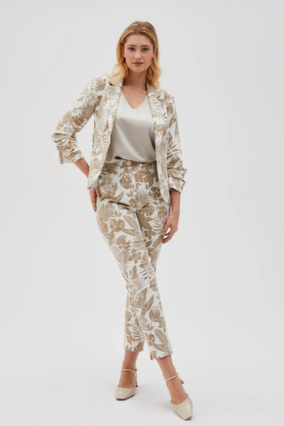 Γυναικείο παντελόνι MOODO L-SP-4603 OFF WHITE SS25