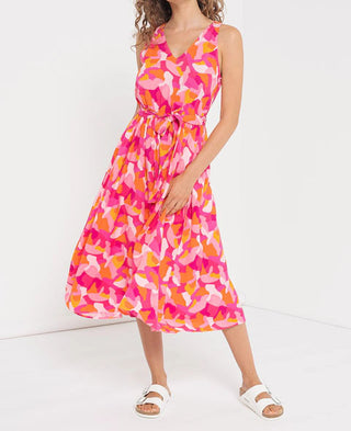 Γυναικείο φόρεμα maxi all over print VERO MODA 10267367 ΡΟΖ