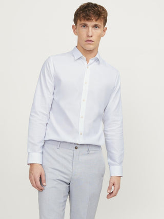 Ανδρικό πουκάμισο Slim Fit 60% Cotton, 40% Polyester JJEHARVEY SHIRT LS JACK & JONES 12248522 White S 24