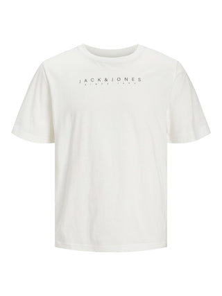 Ανδρικό t-shirt JJSETRA TEE SS CREW NECK JACK & JONES 12247985 Cloud Dancer S 24