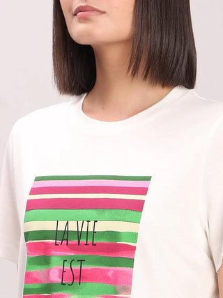 Γυναικείο t-shirt VMVIVIAN METTE SS TOP BOX JRS Vero Moda 10338449 Snow White SS26