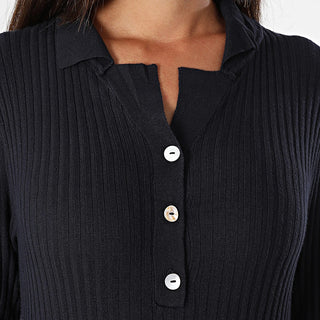 Γυναικείο φόρεμα πλεκτό TIFFOSI 10061610 DARK BLUE W25/26