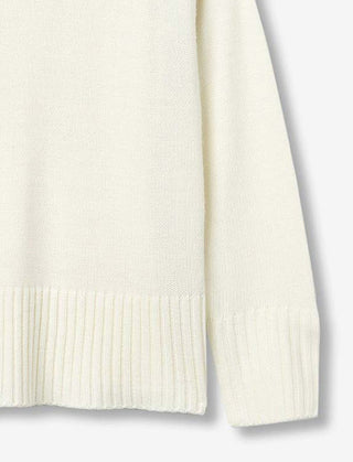 Γυναικεία πλεκτή μπλούζα TIFFOSI 10061646 ΕΚΡΟΥ W25/26