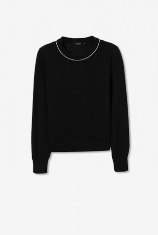 Γυναικεία πλεκτή μπλούζα TIFFOSI 10061673 ΜΑΥΡΟ W25/26