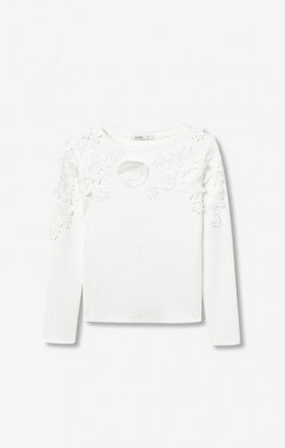 Γυναικεία πλεκτή μπλούζα TIFFOSI 10062061 ΕΚΡΟΥ W25/26