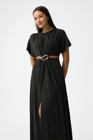 Γυναικείο φόρεμα πλεκτό TIFFOSI 10062077 ΜΑΥΡΟ W25/26