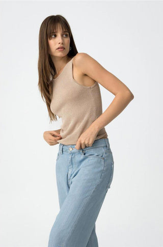 Γυναικείο top Lurex TIFFOSI 10059042 ΧΡΥΣΟ SS25