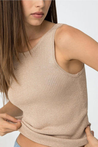 Γυναικείο top Lurex TIFFOSI 10059042 ΧΡΥΣΟ SS25