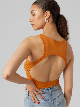 Γυναικείο top VMFRANCES OPEN RACER BACK TOP VERO MODA 10290350 Marmalade S23