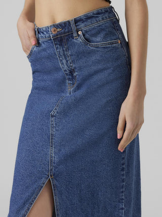 Γυναικεία φούστα VMVERI HR CALF DENIM SKIRT GA MIX VERO MODA 10295731 Medium Blue Denim NOOS S 24