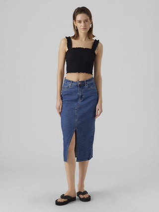 Γυναικεία φούστα VMVERI HR CALF DENIM SKIRT GA MIX VERO MODA 10295731 Medium Blue Denim NOOS S 24