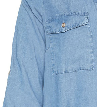 Γυναικείο πουκάμισο VMCBREE 7/8 SLEEVE LOOSE SHIRT GA curve VERO MODA 10305624 Medium Blue Denim S 24