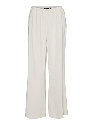 Γυναικεία παντελόνα Wide Leg Fit 93% Viscose, 7% Polyester VMCARMEN HW PALAZZO PANT VERO MODA 10309890 Oatmeal S 24