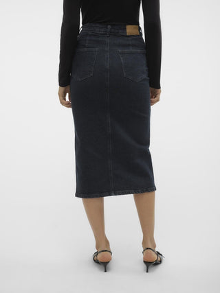 Γυναικεία φούστα VMVERI HR CALF DENIM SKIRT GA MIX VERO MODA 10295731 Black NOOS S 24