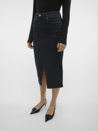 Γυναικεία φούστα VMVERI HR CALF DENIM SKIRT GA MIX VERO MODA 10295731 Black NOOS S 24