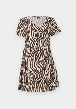 Γυναικείο φόρεμα VMEASY JOY SS SHORT DRESS WVN GA VERO MODA 10307990 OATMEAL SS26