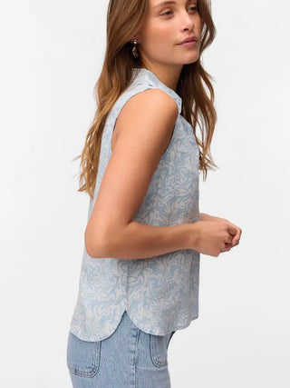 Γυναικείο top VMHARPER SL COLLAR SHORT TENCEL TOP GA Vero Moda 10283751 Snow White SS26