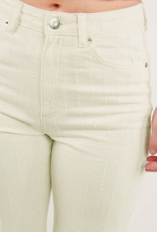 Γυναικείο τζίν VMTESSA WIDE STRIPE DENIM VERO MODA 10348459 CLOUD DANCER SS26