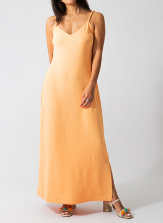 Γυναικείο φόρεμα VMUTYRA SINGLET ANKLE  DRESS VERO MODA 10289727 Mock Orange S23